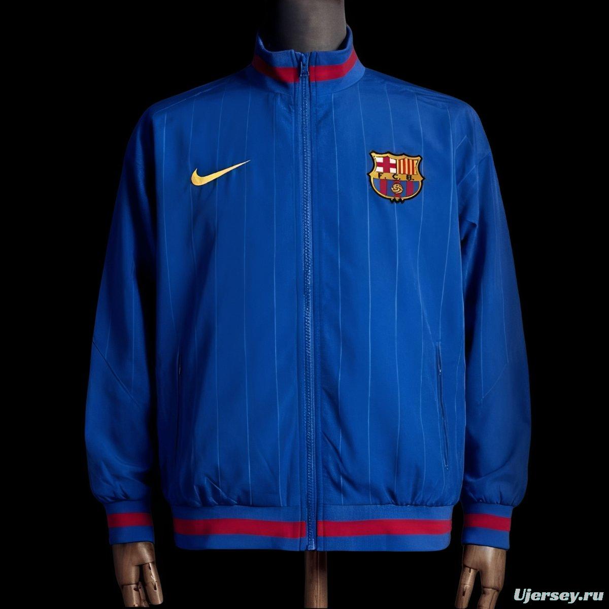 2026 Barcelona Blue Jacket Windbreaker