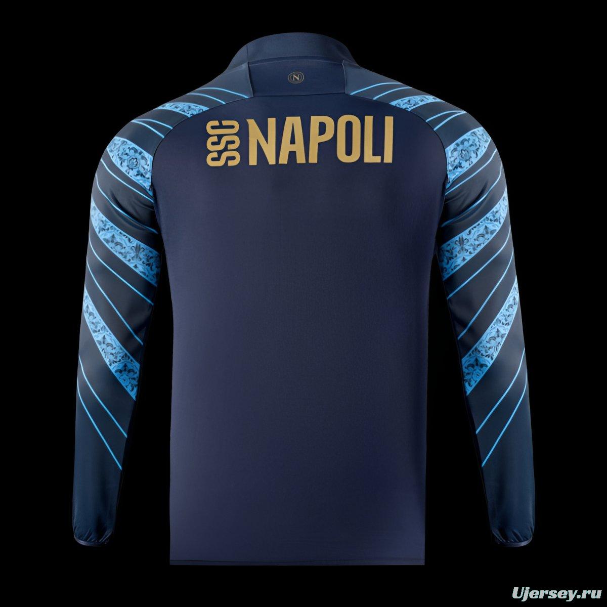 25/26 Napoli Blue Pre-Match Long Sleeve Sweatshirt