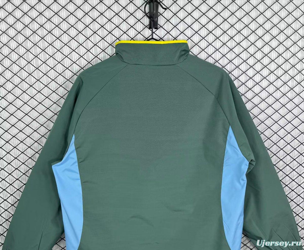 Retro 02/03 Sporting Lisbon Green Full Zipper Windbreaker