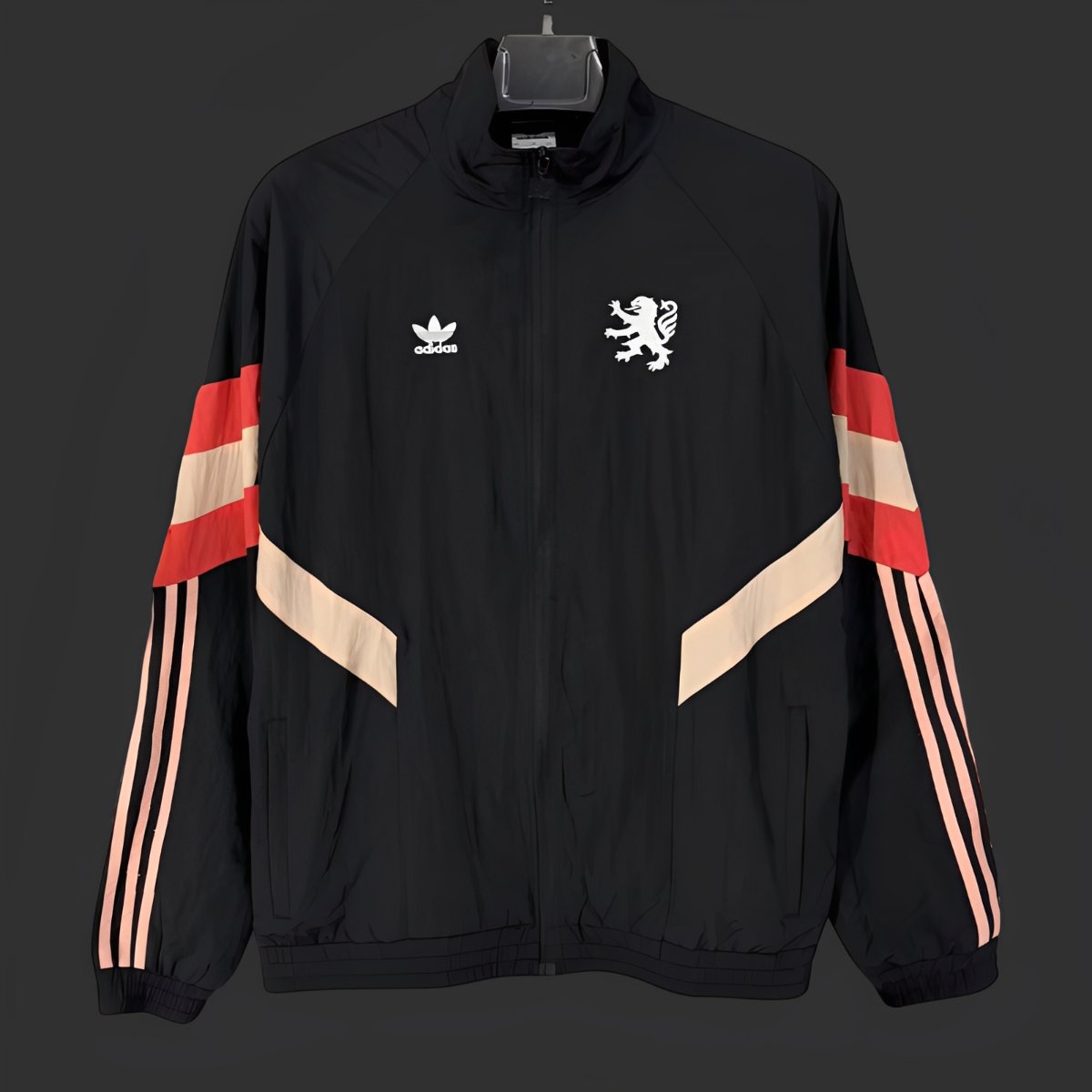 25/26 Manchester United Black/White Full Zipper Windbreaker