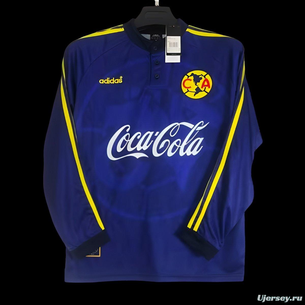 Retro 97/98 Club America Away Blue Long Sleeve Jersey