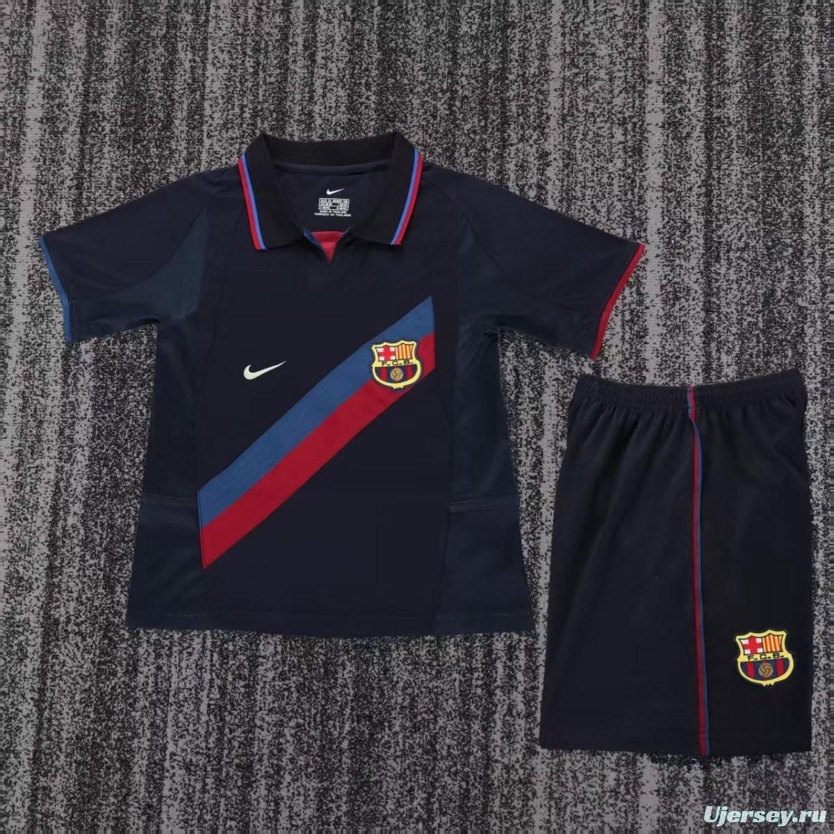 Retro Kids 02/03 Barcelona Third Jersey