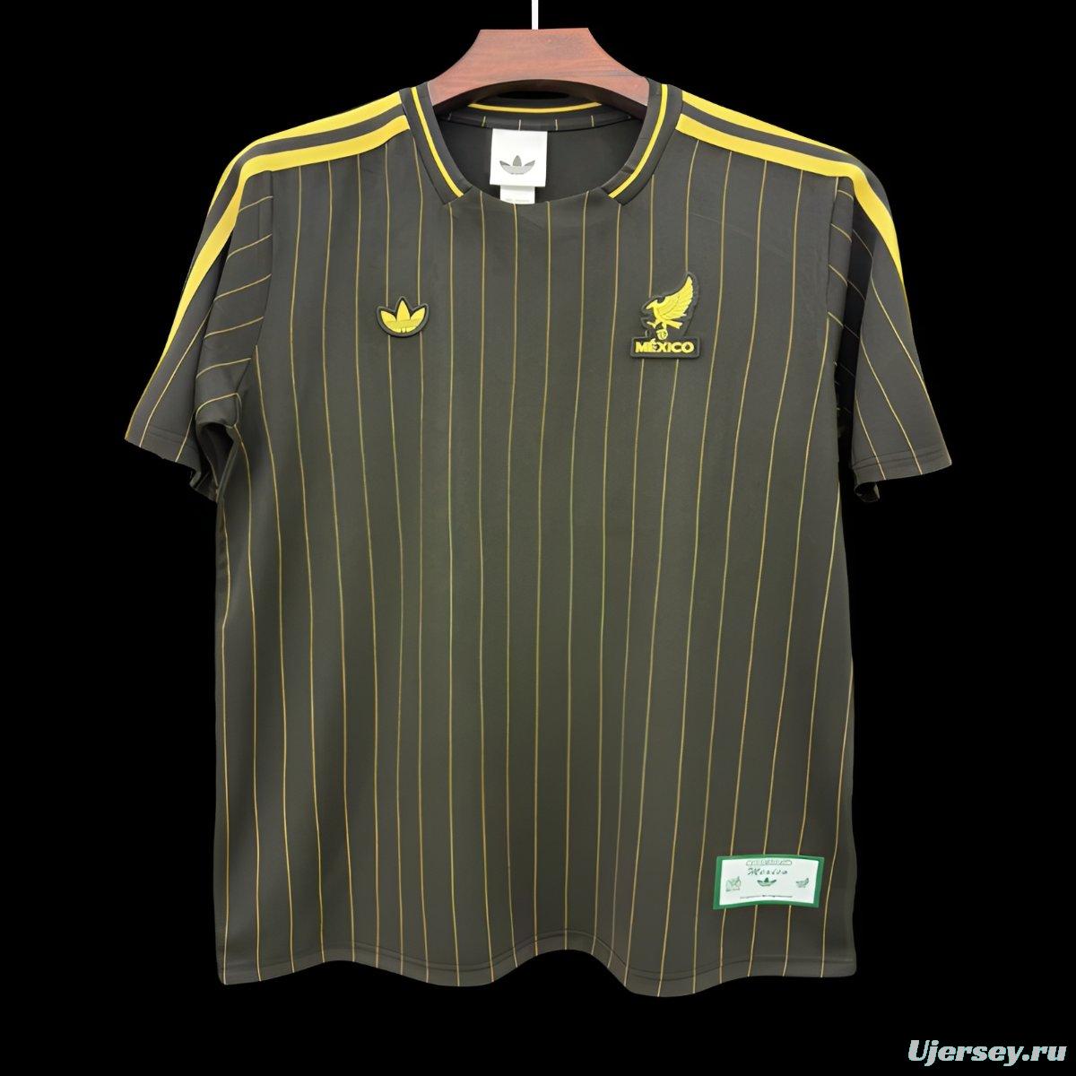 2026 Mexico Adidas Terrace Icons Dark Green Jersey