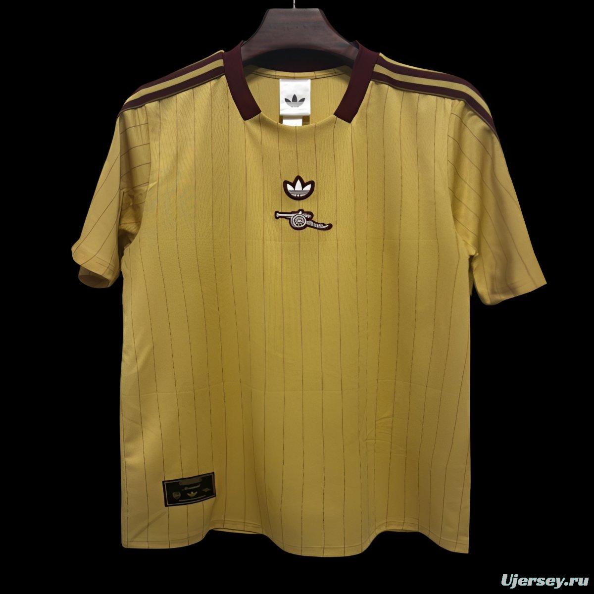 2026 Arsenal Adidas Terrace Icons Yellow Jersey