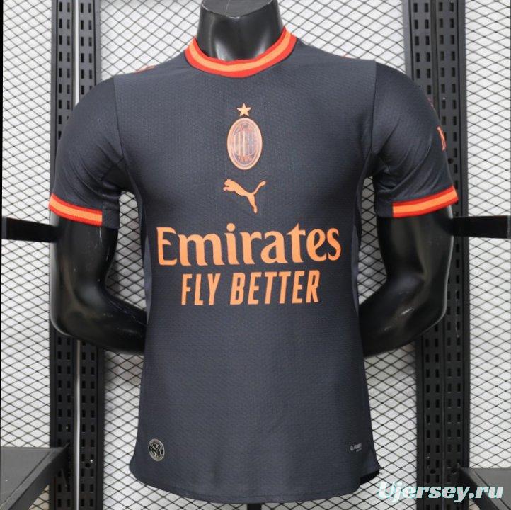 Player Version 26/27 AC Milan Away Navy Blue with Copper Orange Accents Jersey