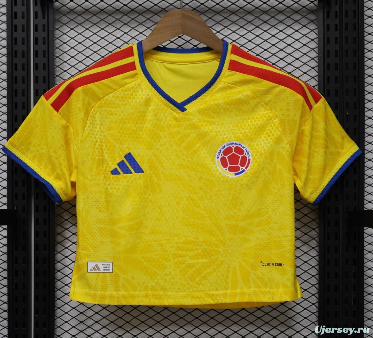 Player Version 2026 Colombia Women Yellow Home Jersey