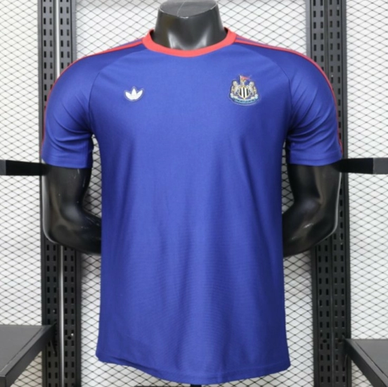 Player Version 26/27 Newcastle United Blue 1990 Vintage Remake  Short Sleeve Away Jersey