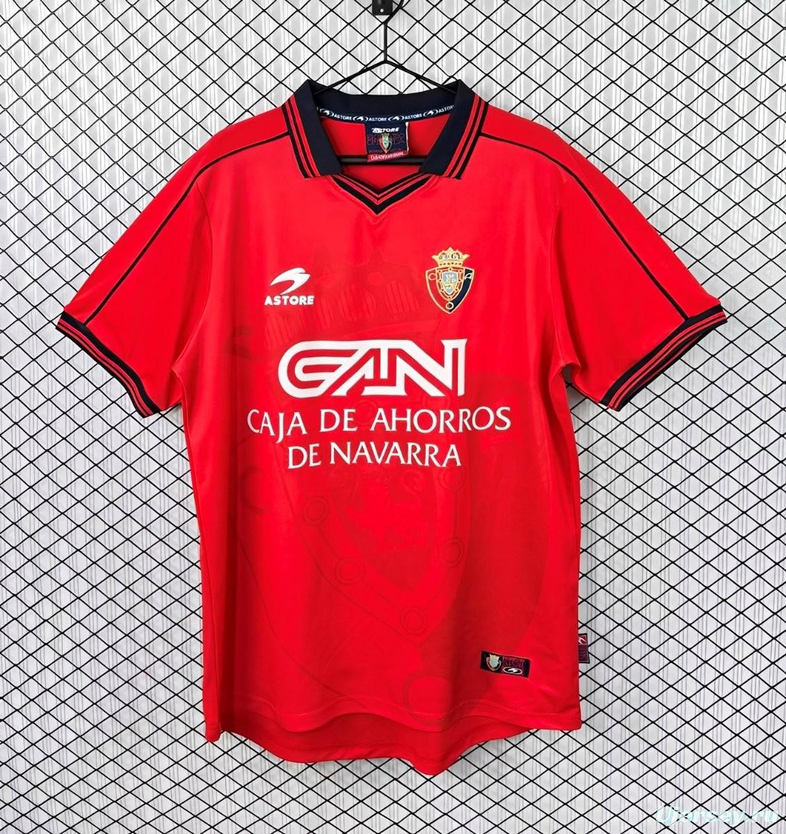 Retro 98/99 Osasuna Home Long Sleeve Jersey