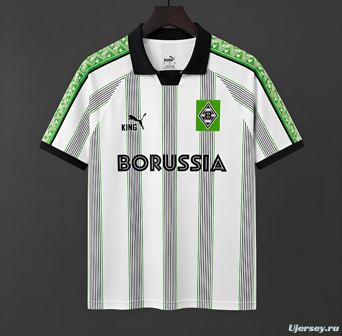 25/26  Borussia Mönchengladbach "KING" Special Edition White/Green Jersey