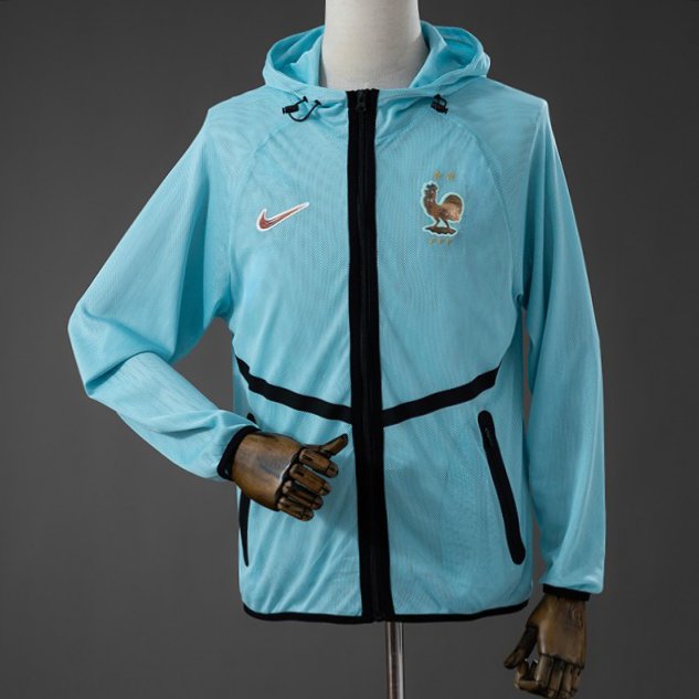 2026 France Men's Football Anthem Jacket - Light Blue