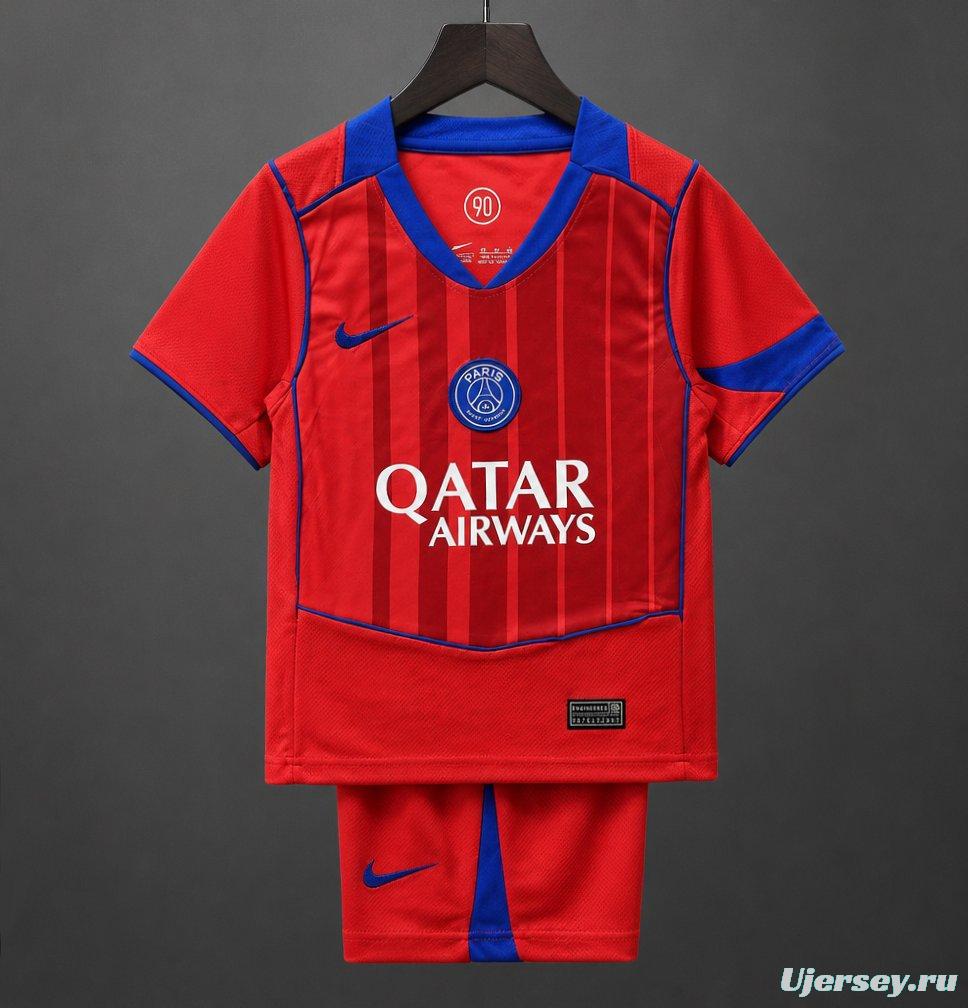 25/26 Kids PSG/Paris Saint Germain Third Red Jersey