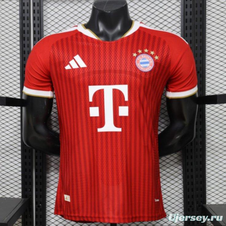 Player Version 26/27 Bayern Munich Red with Tonal Stripe Home Jersey