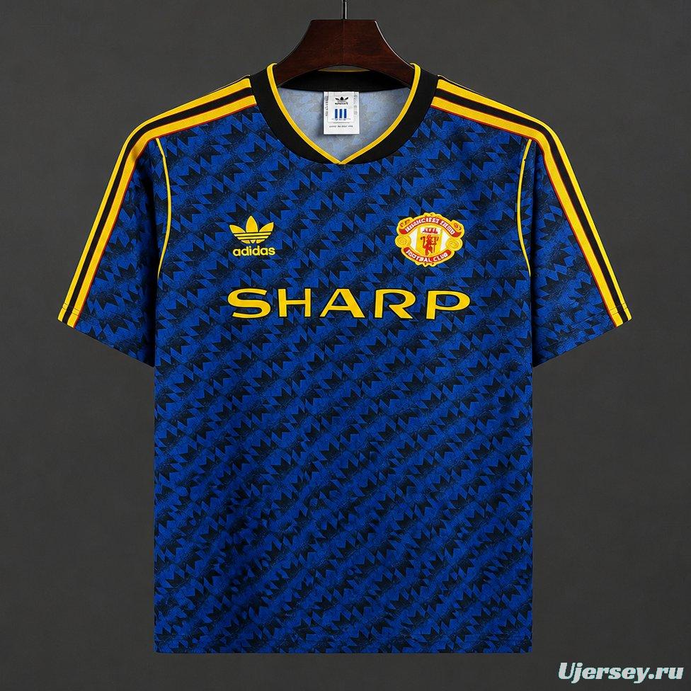 26/27 Manchester United 1990-92 Vintange Remake Away Jersey