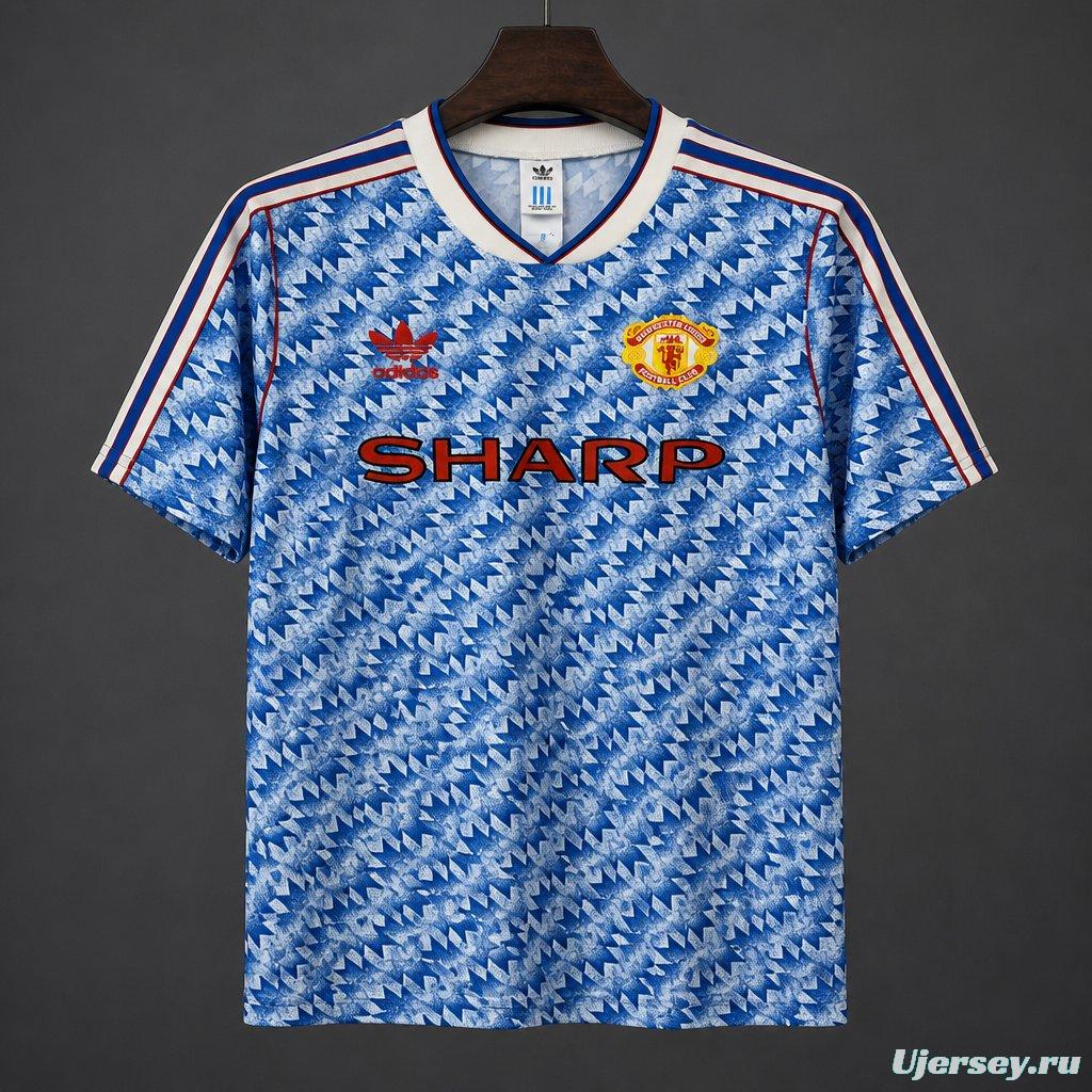 26/27 Adidas Originals Manchester United 1990-92 Remake Vintage Away Football Jersey