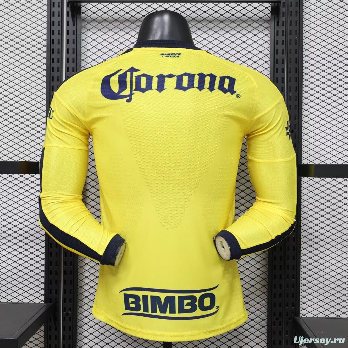 Player Version 26/27 Club America Home Long Sleeve Jersey