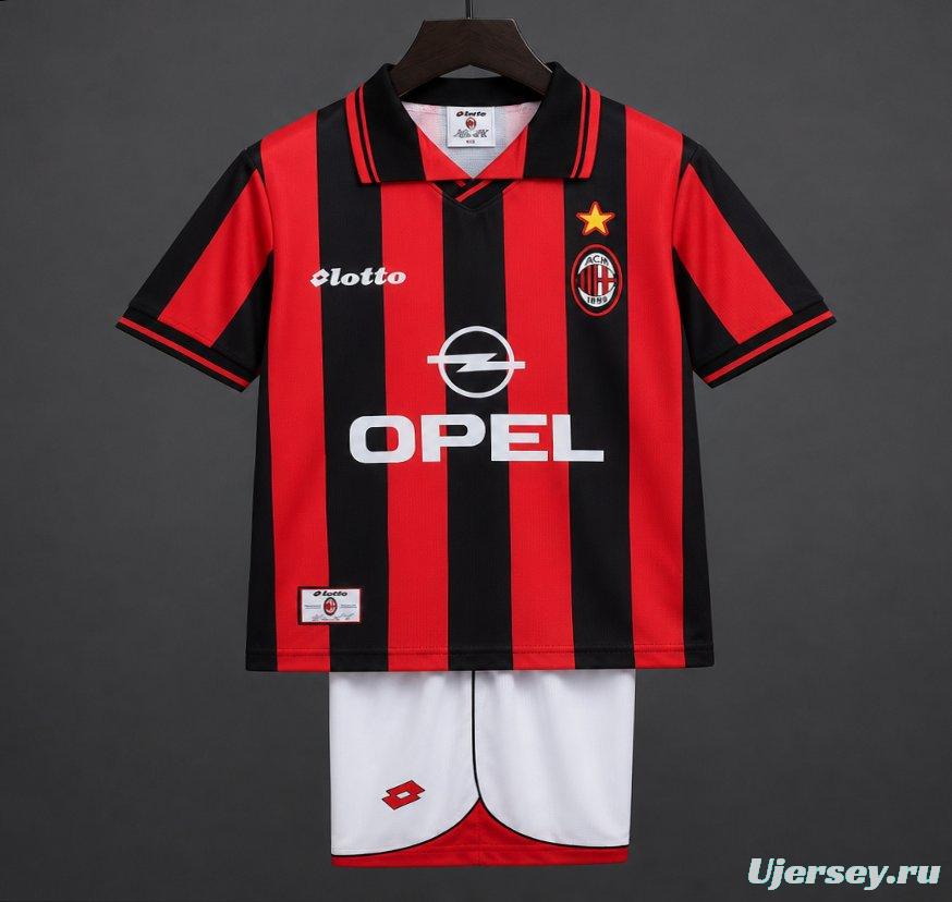 Retro Kids 97/98 AC Milan Home Jersey