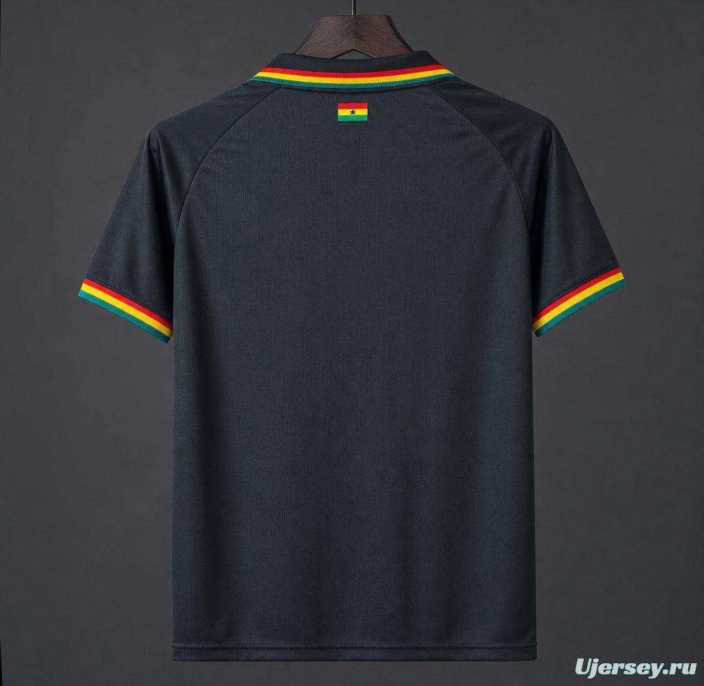 2026 Ghana Heritage Collection Black Polo Jersey.
