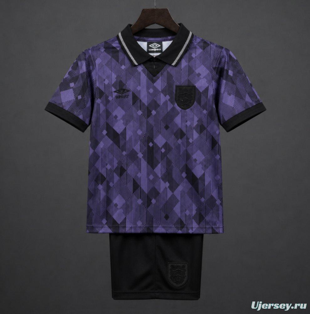 Retro Kids 1990  England Black Jersey