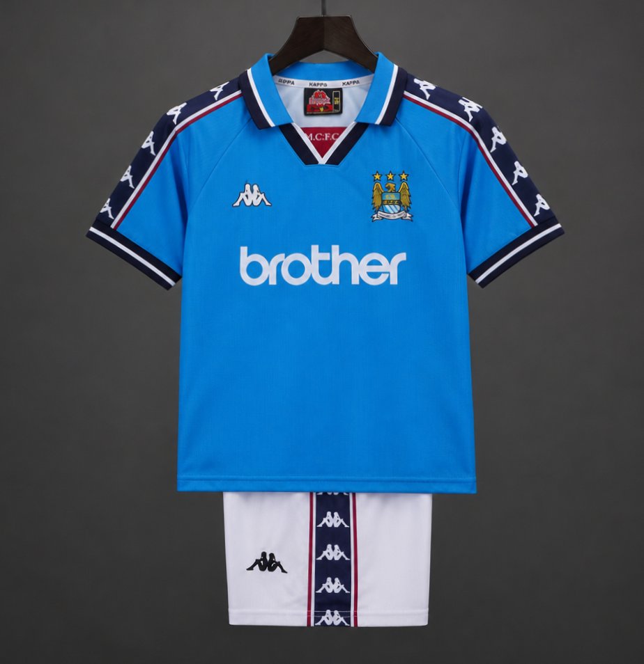 Retro Kids 97/98  Manchester City Home Jersey