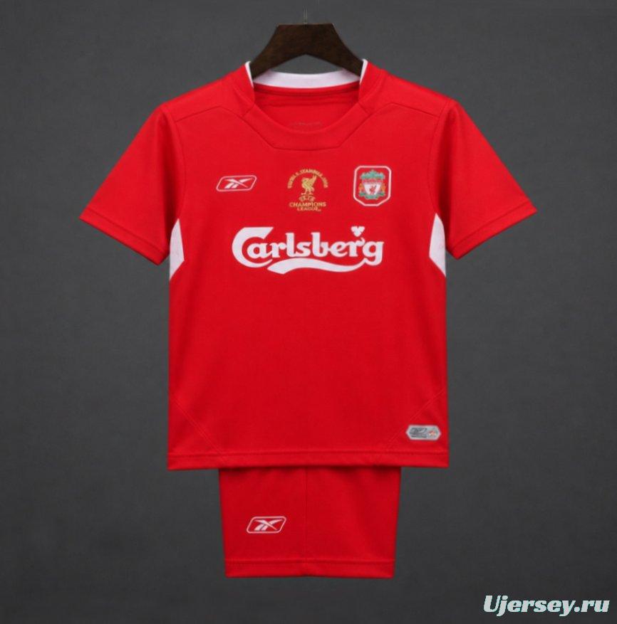 Retro Kids 04/05 Liverpool Home Jersey