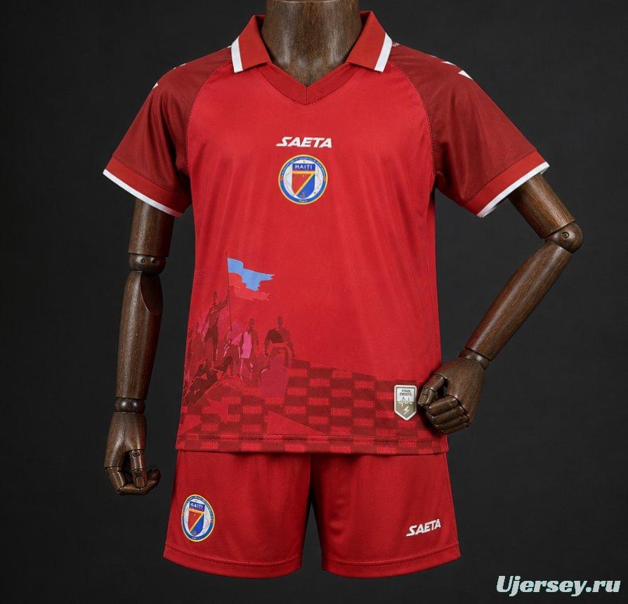 2026 Kids Haiti World Cup Third Red Jersey
