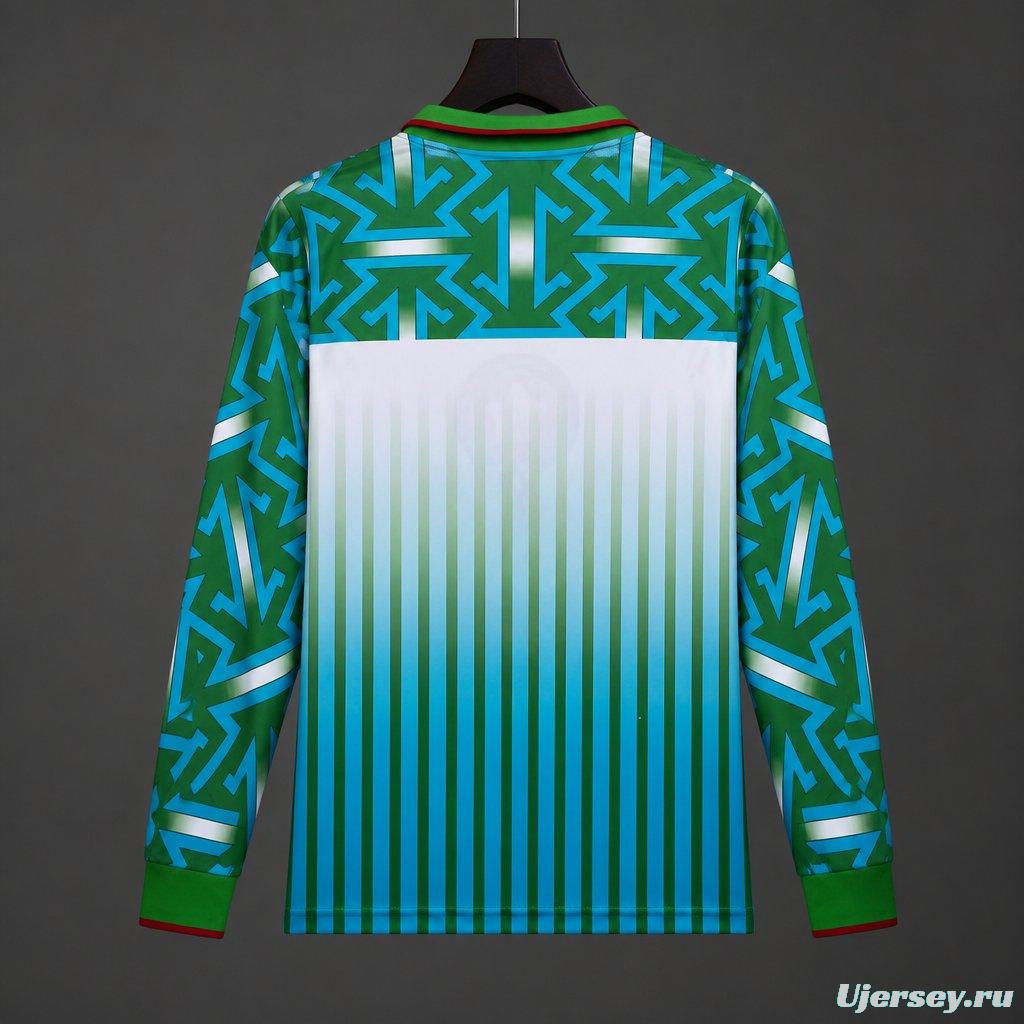 Retro 1994 Morocco Home Away Green Long Sleeve Jersey