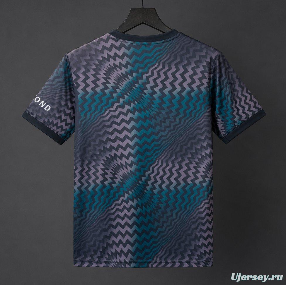 26/27 PSG/Paris Saint-Germain Home Goalkeeper Black/Blue Zigzag Pattern Jersey