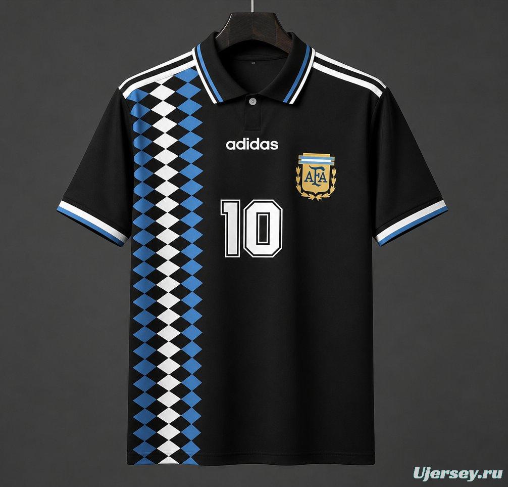 Retro1994 Argentina Away Black Jersey