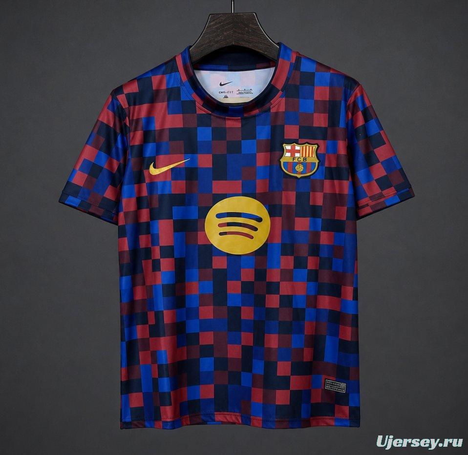 26/27 Barcelona Pre-Match Shirt Pixelated Blaugrana Jersey