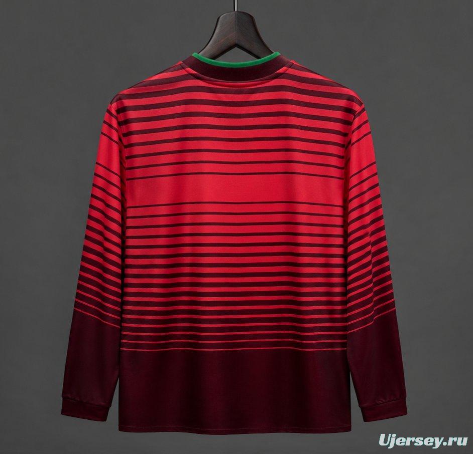 Retro 2014 Portugal Home Long Sleeve Jersey