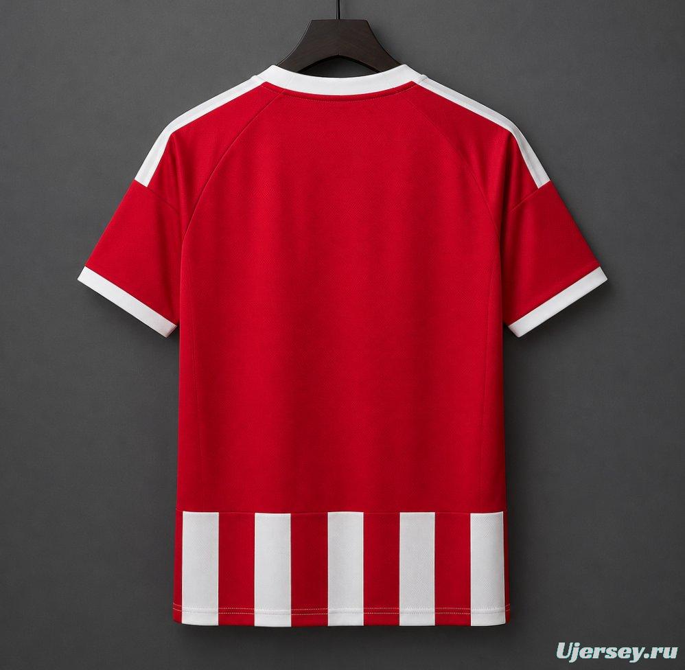 26/27 Olympiacos Red and White Stripe Home Jersey