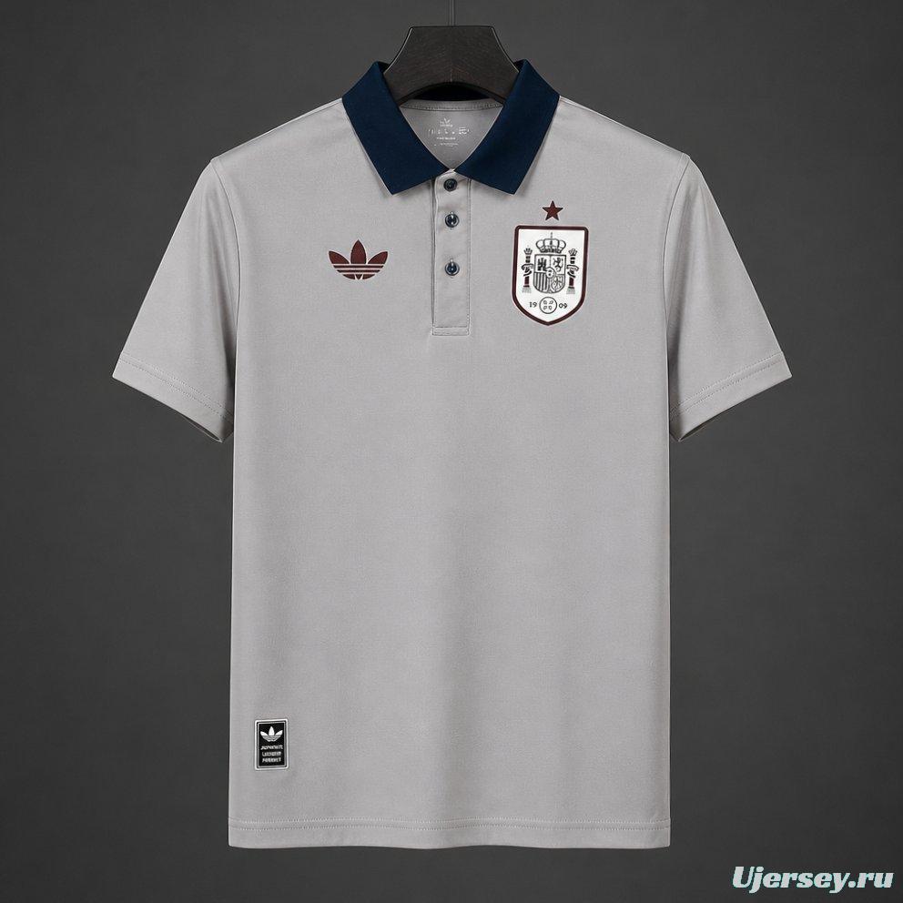 2026 Spain Grey POLO Jersey