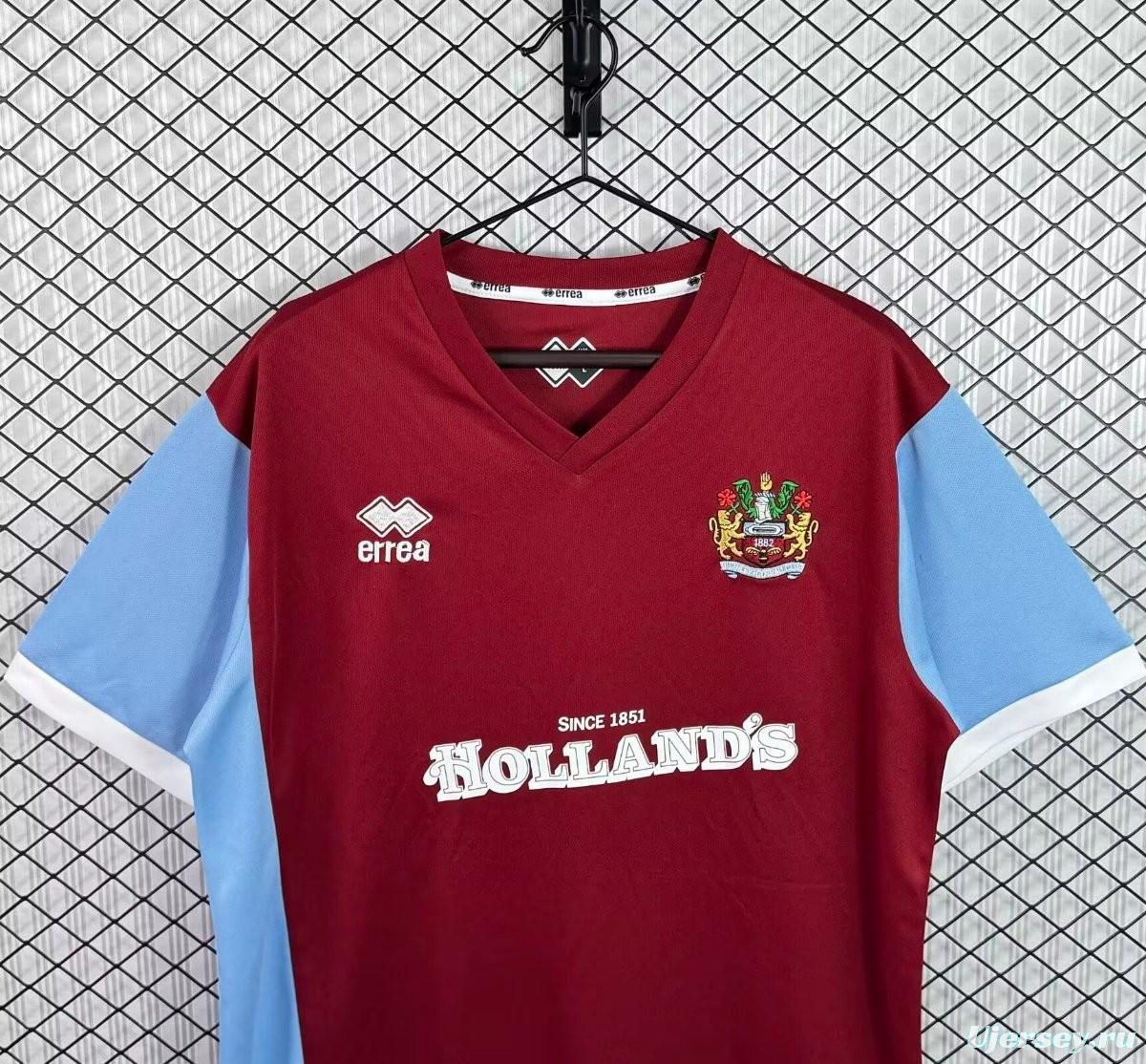 Retro 08/09 Burnley Home Claret Blue Jersey
