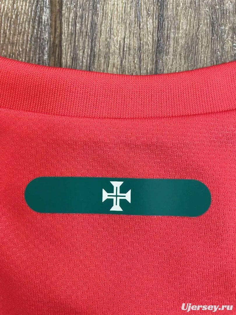 Retro  2010 Portugal Home Long Sleeve Jersey