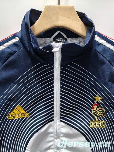Retro 2006 France Navy Blue Windbreaker Jacket