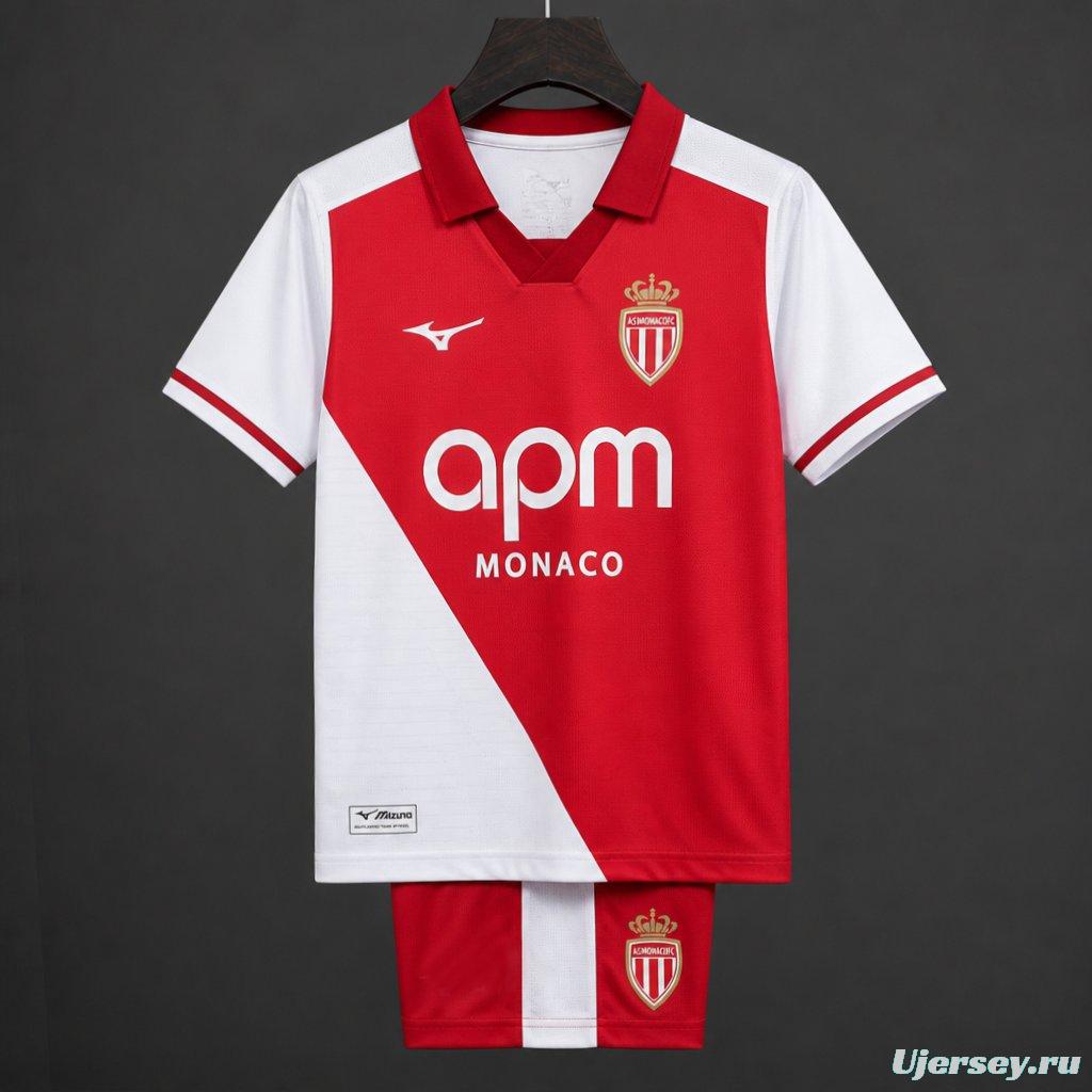 26/27 Kids AS Monaco Home Jersey