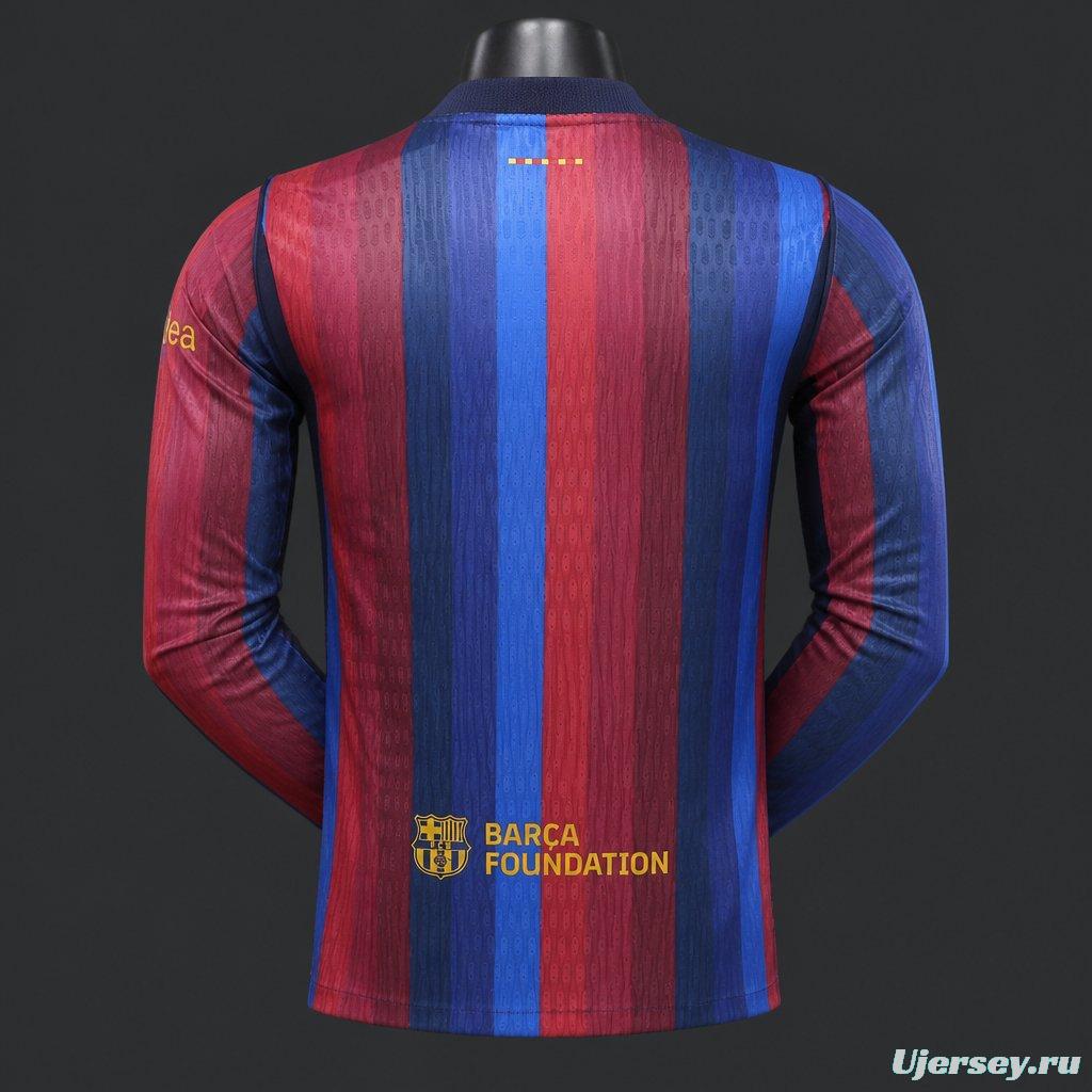 Player Version 26/27 Barcelona Long Sleeve Home Jersey