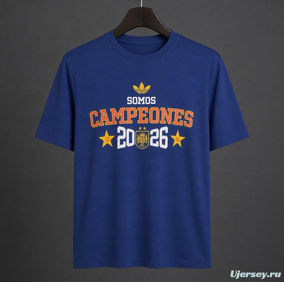 2026 Spain World Cup Champion Blue T-Shirt