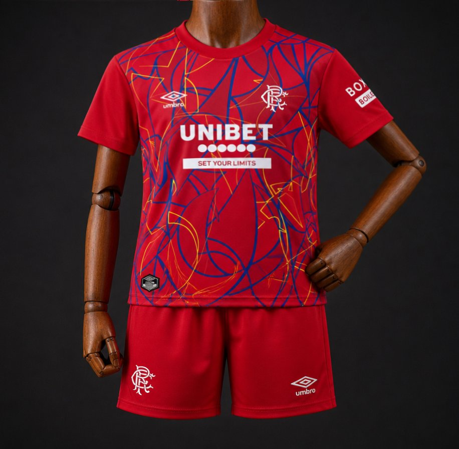 26/27 Kids Glasgow Rangers Red Goalkeeper Jersey