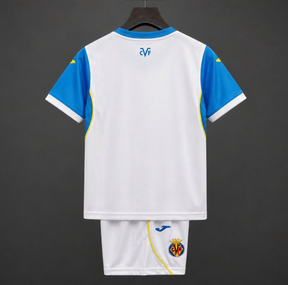 26/27 Kids Villarreal CF Away White/Blue Jersey