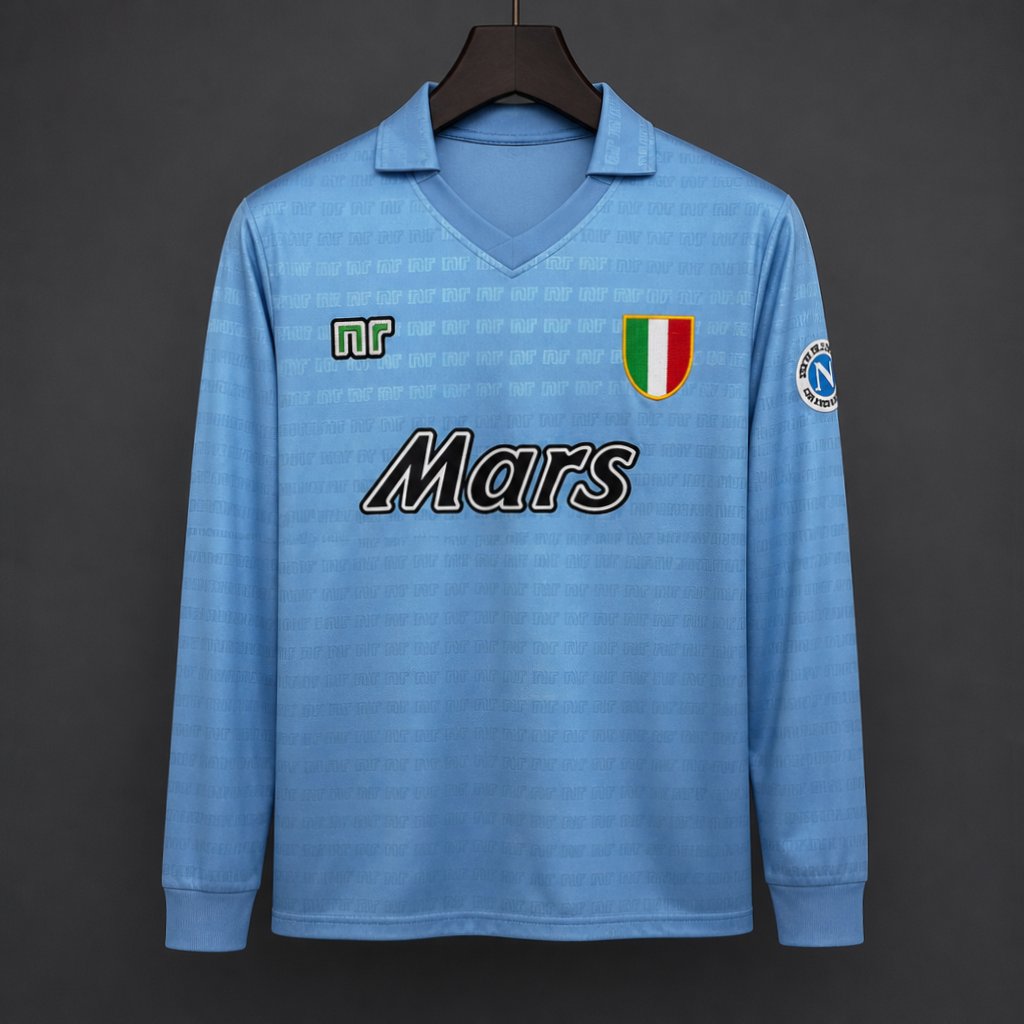 Retro 90/91 Napoli Home Long Sleeve Jersey