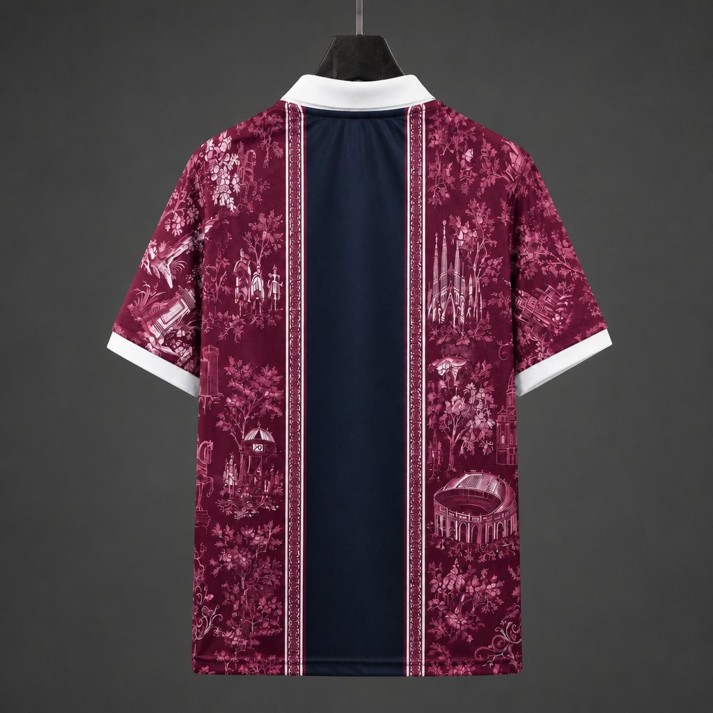 26/27 Barcelona Special Edition Burgundy Polo Collar Jersey