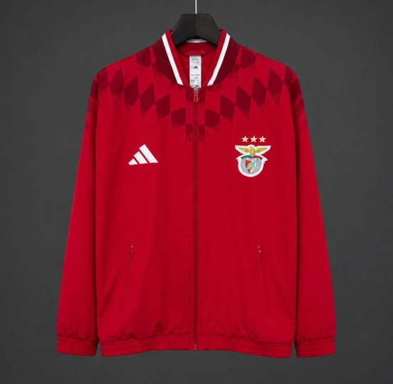 26/27 Benfica Red Full Zipper Windbreaker