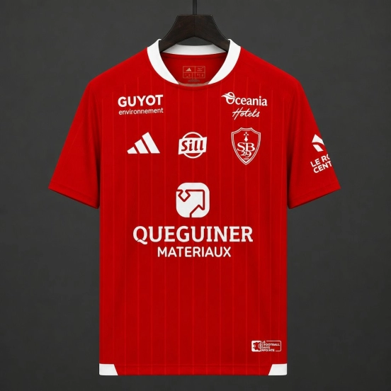 26/27 Stade Brestois 29 Home  Red Jersey