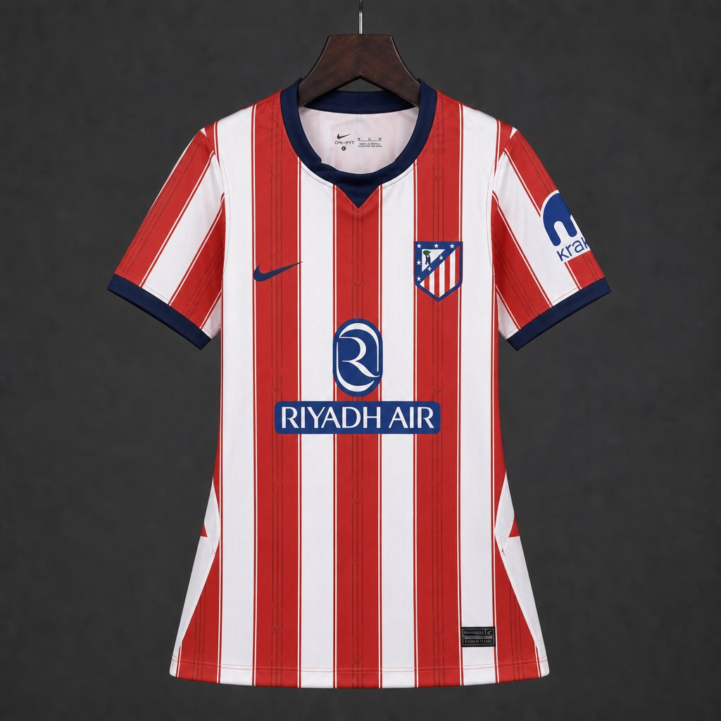 26/27 Women Atletico Madrid Home Red White Jersey