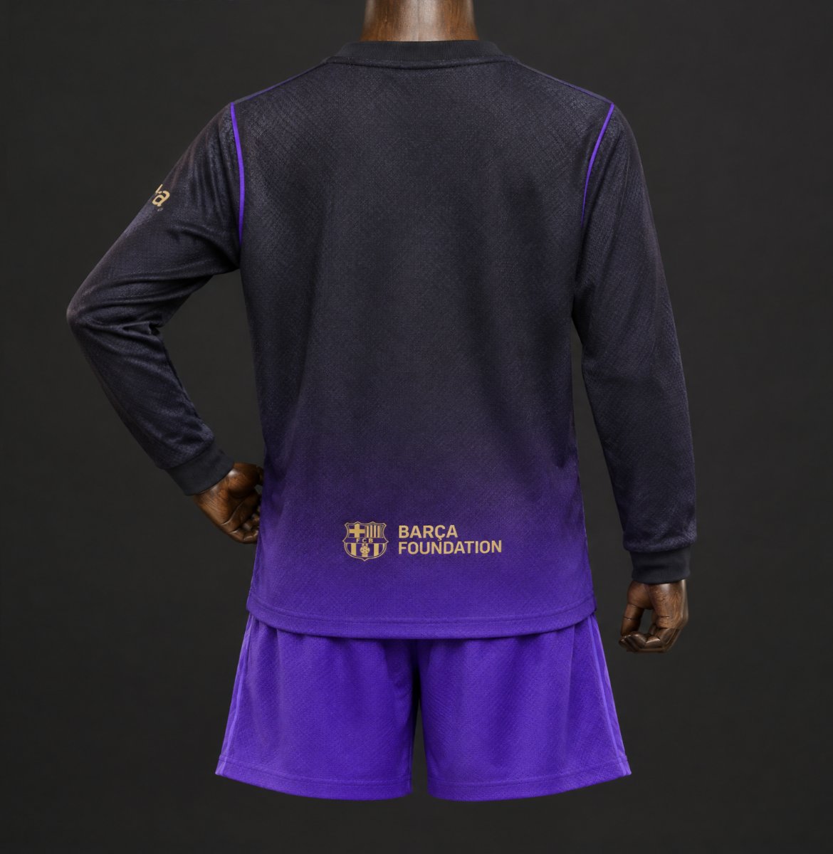 26/27 Kids Barcelona Away Long Sleeve Purple Jersey